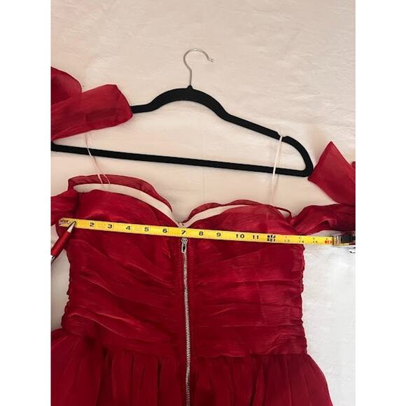 Shareen Collections Australia Kyli Red Mini Dress Size 8 New with Tags - Picture 4 of 9